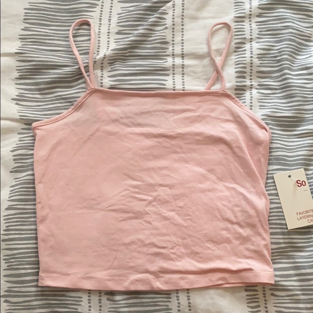 So pink tank top